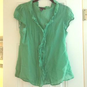 Banana Republic green blouse